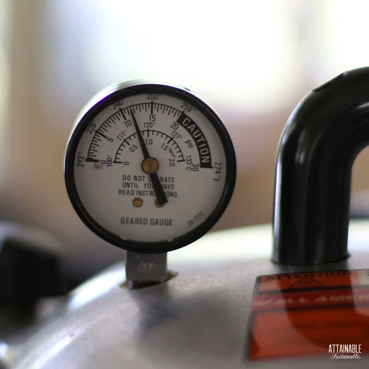 gauge on a pressure canner.