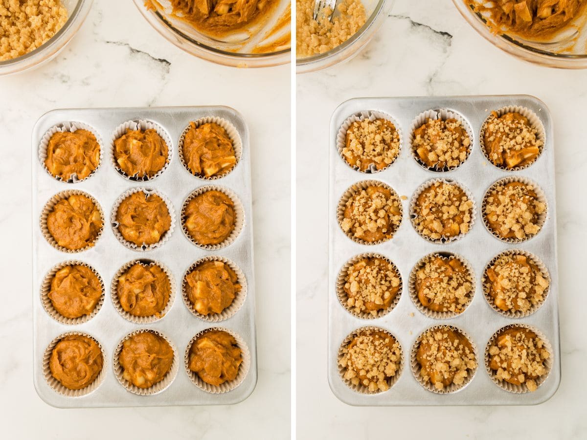 muffins ready for baking.