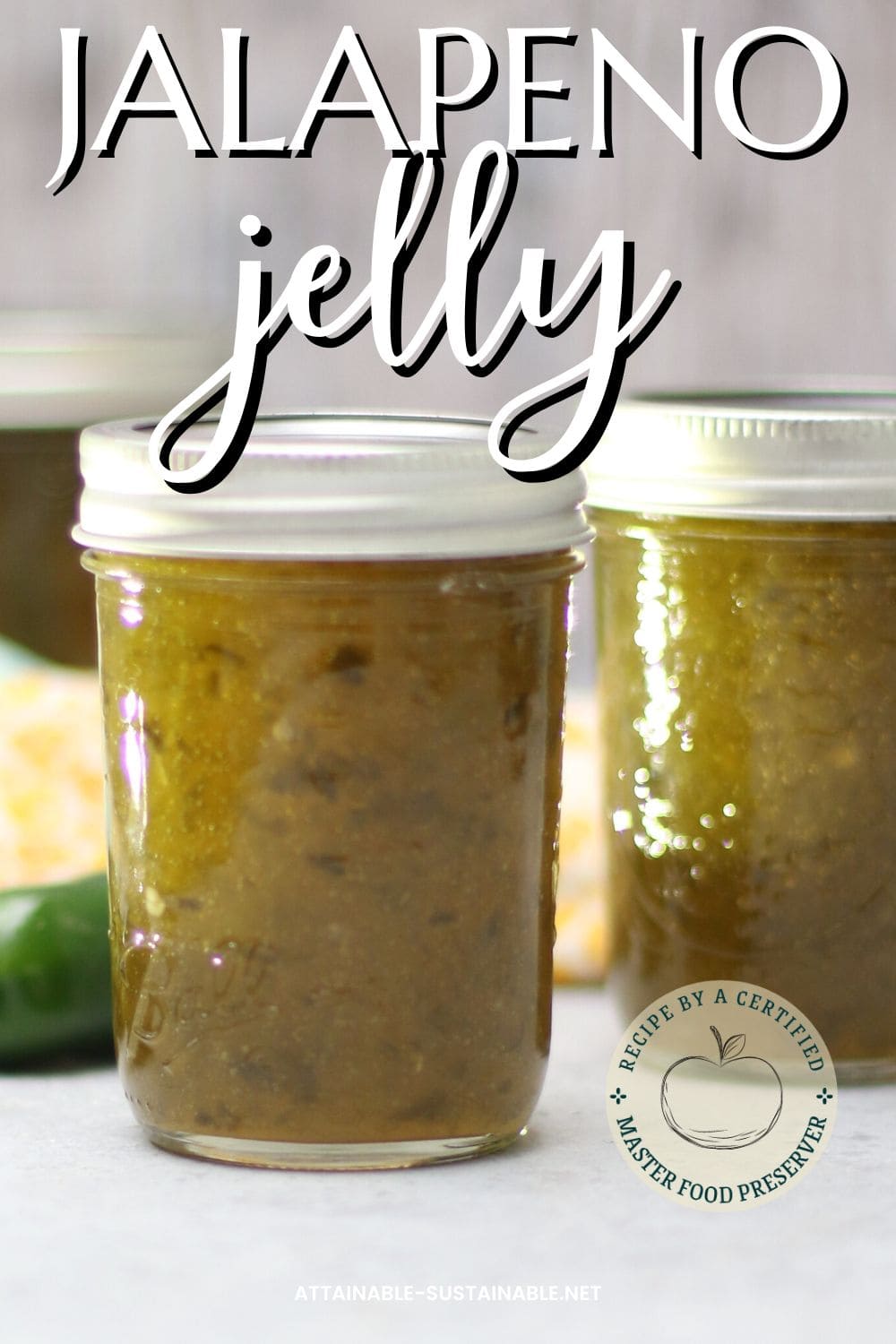 jars of hot pepper jelly.