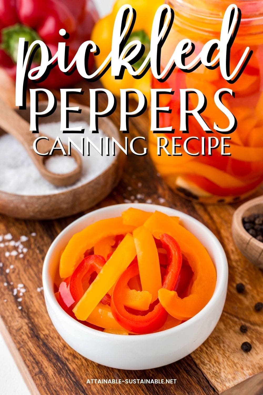 colorful pepper slices in a white bowl.
