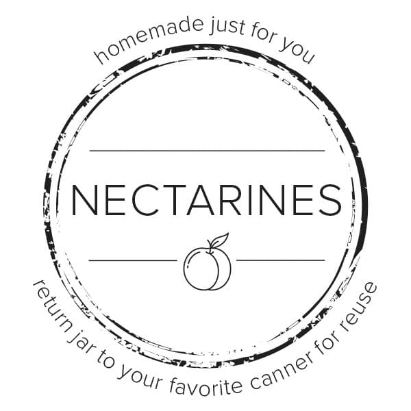 graphic of canning label for nectarines.