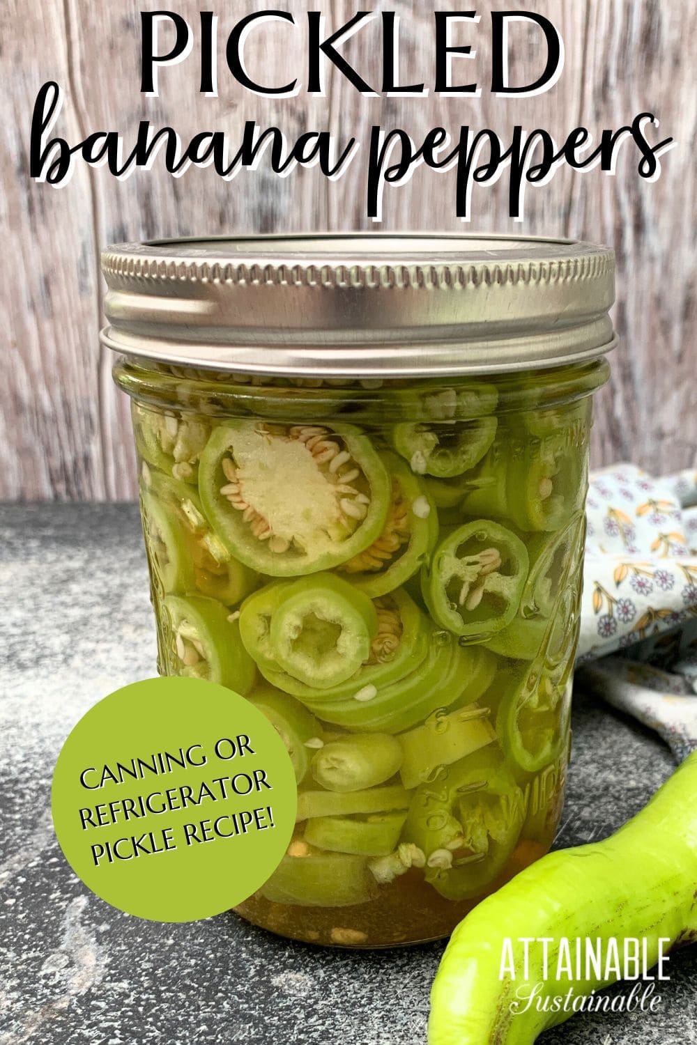 single jar of banana pepper rings with lid on
