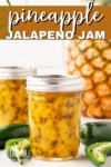 jar of sealed pineapple jalapeno jam.