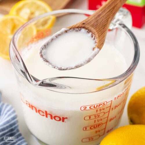 How to make sour milk with lemon juice buttermilk substitute