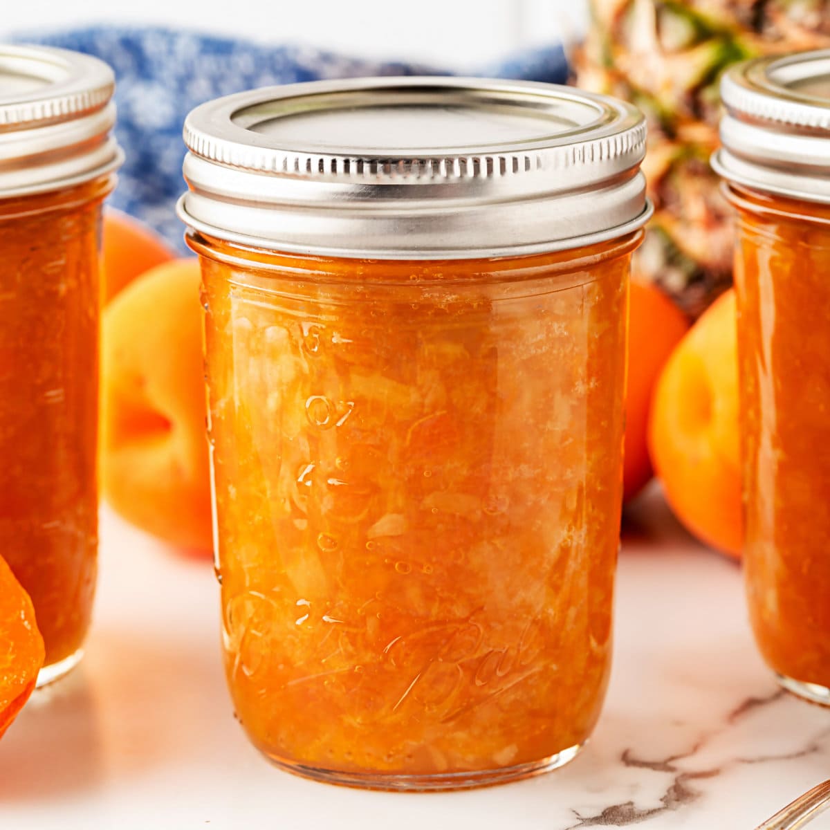 jar of apricot pineapple jam.